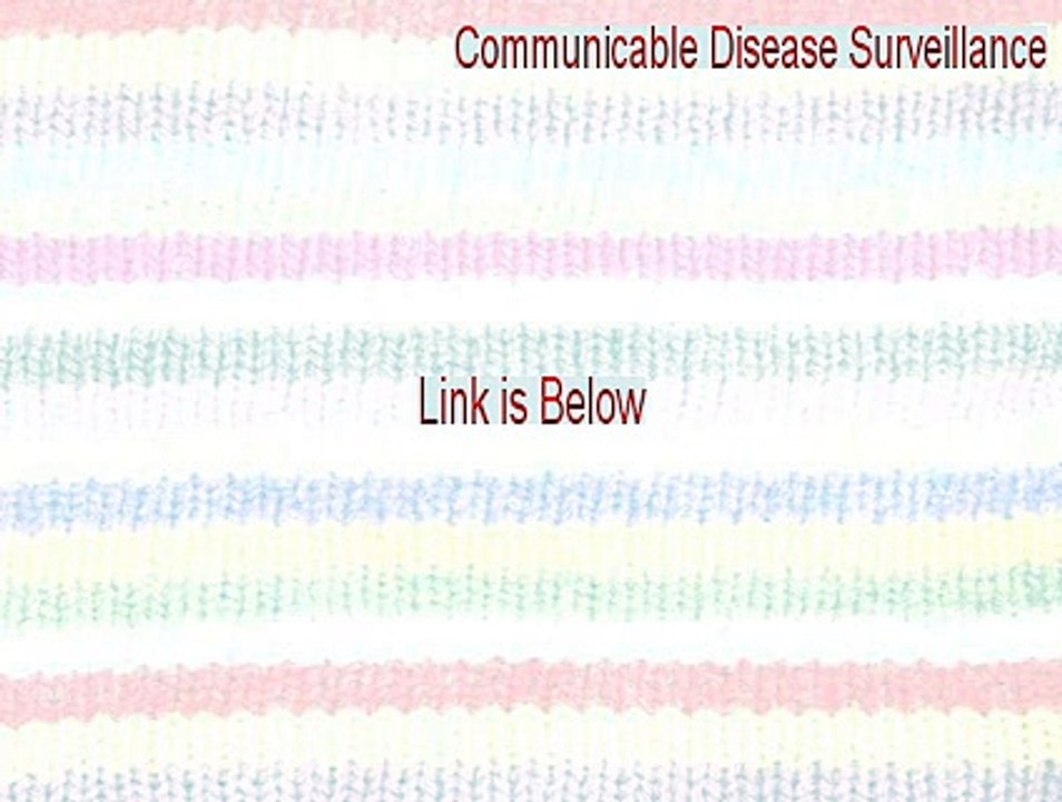 Communicable Disease Surveillance Full Download (communicable disease surveillance centre)