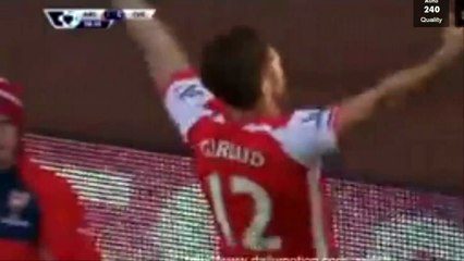 Olivier Giroud Goal Arsenal 1 - 0 Everton Premier League 1-3-2015
