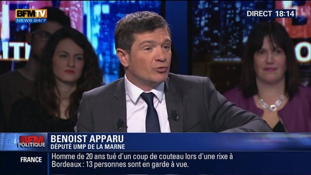 Benoist Apparu dans BFM Politique: Le FN est un parti politique qui dit tout et n'importe quoi