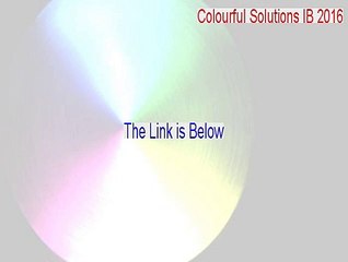 Colourful Solutions IB 2016 Serial - Instant Download 2015