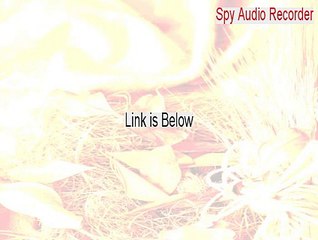 Spy Audio Recorder Crack [Free Download]