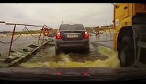 Crossing a Floating River Bridge