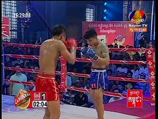 International Khmer Boxing Bayon TV  Put Hoch Vs Thai Fighter 1 March 2015