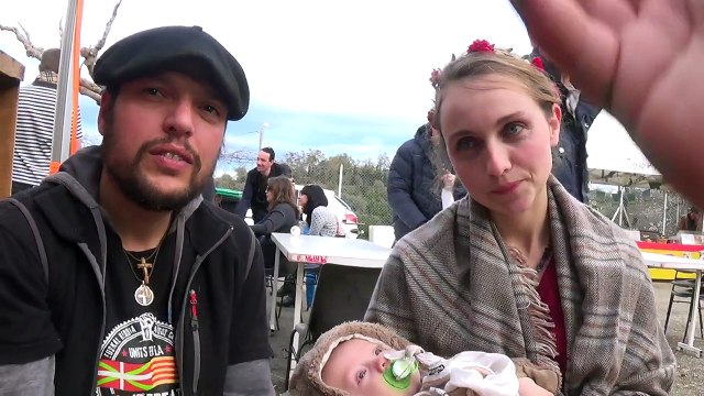 Nicolas Miralles éleveur de vaches des Albéres à Argeles-sur-mer interview au marché slowfood de Château-Roussillon par Nicolas Caudeville