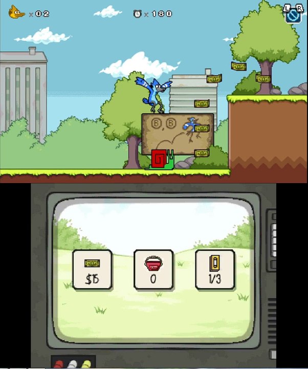 Regular Show Mordecai and Rigby in 8Bit Land Gameplay (Nintendo 3DS) [60 FPS] [1080p]