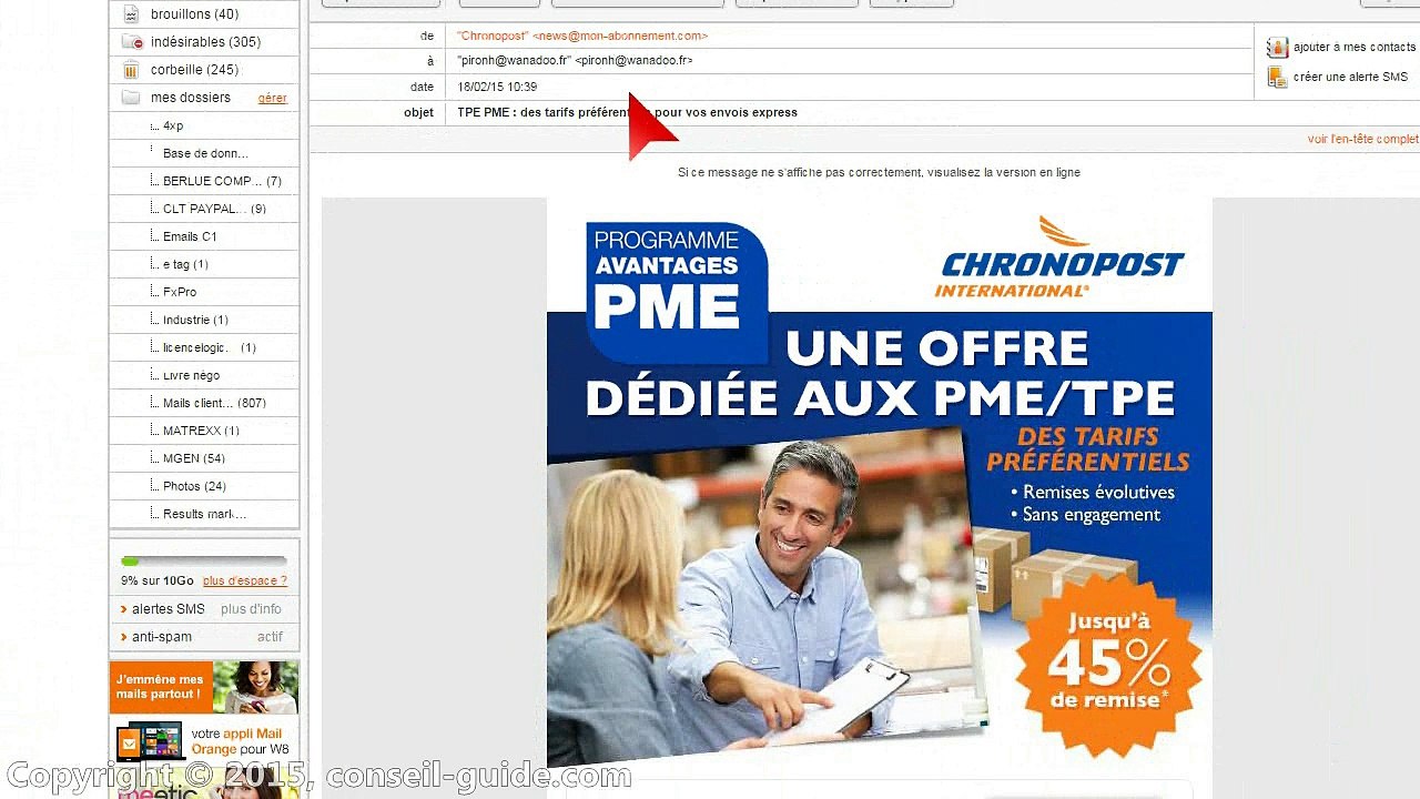 Avis client - Chronopost international