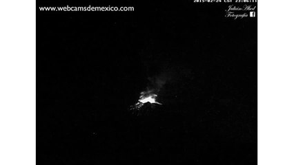 Volcán Popocatépetl Erupting Violently AT NIGHT.