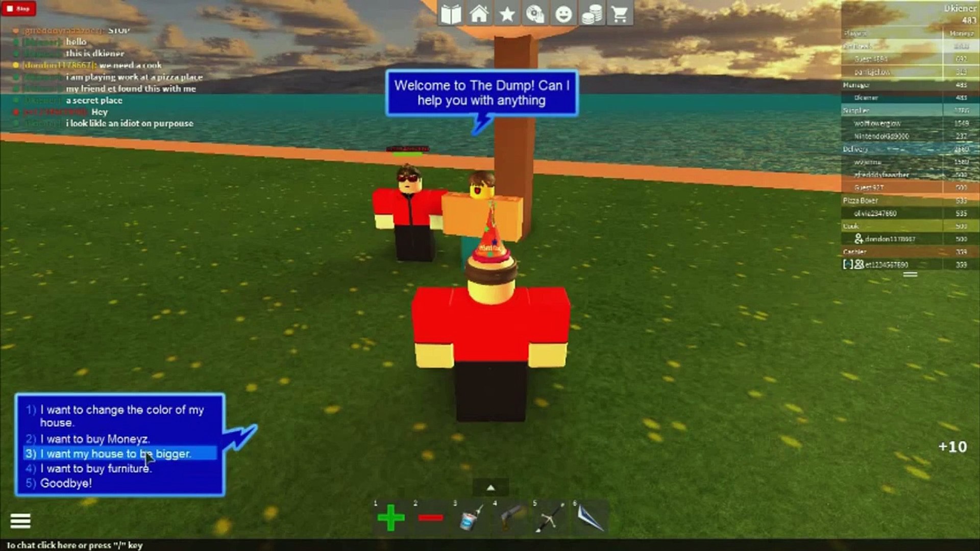 hacks for pizza place on roblox