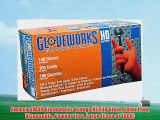 Ammex GWON Gloveworks Orange Nitrile Glove Latex Free Disposable Powder Free Large (Case of