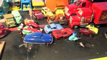 Disney Pixar Cars New Hauler with Lightning McQueen Sally, Sheriff, Doc  and more