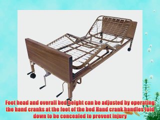 Drive Medical Manual Hospital Bed Brown 36