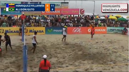 Venezuela 2 VS 0 Brasil FInal de Voleibol de Playa Peru 2015