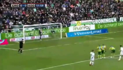 Tjaronn Chery Penalty 53' - FC Groningen vs ADO Den Haag 1-0 - Dutch Eredivisie 01_03_2015‬