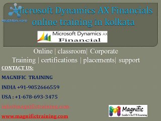 msdynamics ax financials online training in kolkata