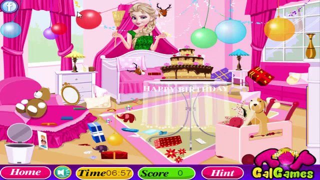 Frozen Princess Elsa Birthday Cleaning Game