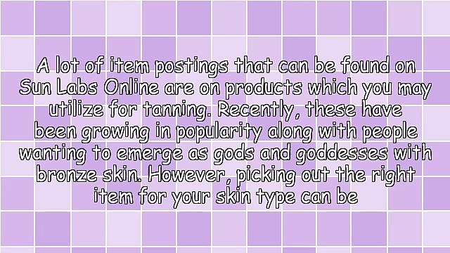 Buying Tanning Lotions From Sun Labs Online