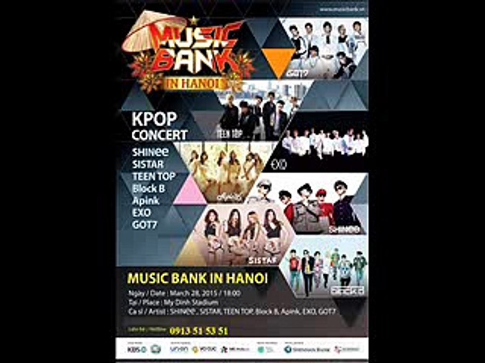 Mua vé Music Bank Hà Nội 0913 51 53 51