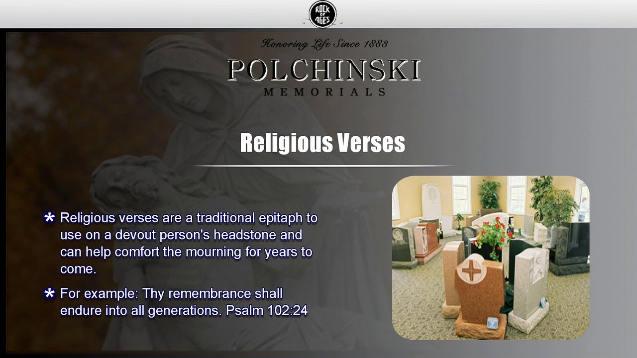 Headstone Inscription Ideas by Polchinski Memorials