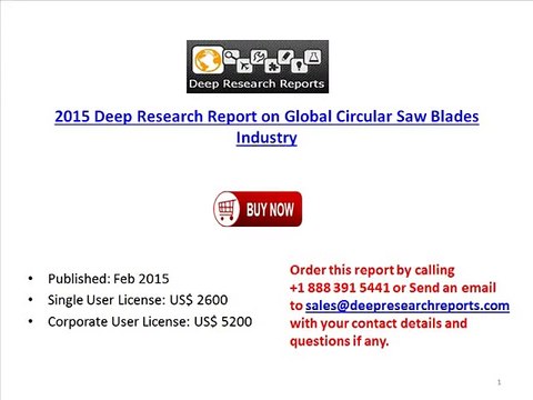 Global Circular Saw Blades Market Data and Technology 2015