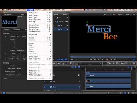 สอน Kinetic typography : swinging text in Motion5