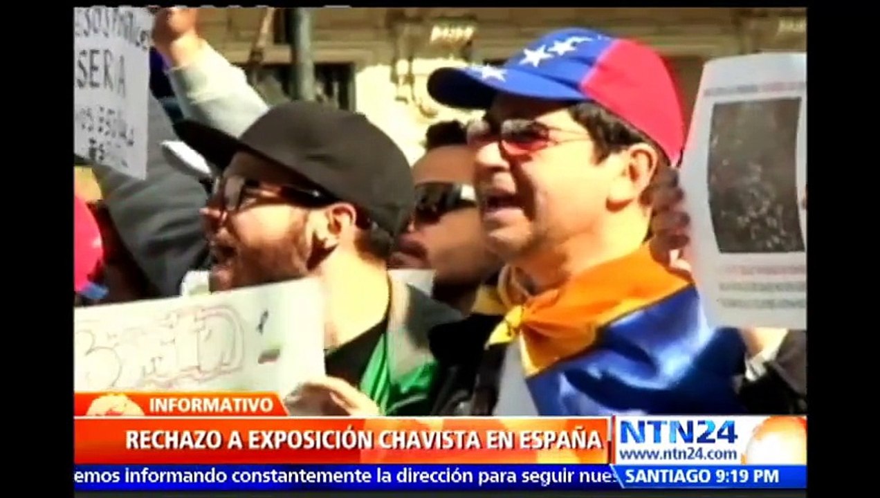 Venezolanos salen a marchar en rechazo al gobierno en Madrid