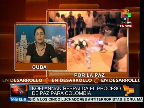 Kofi Annan se reúne con partes en conflicto colombiano