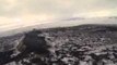 Helicopter Pilot Records Smoking Holuhraun Lava Field