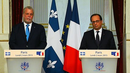 Déclaration conjointe à la presse avec M. Philippe Couillard, Premier ministre du Québec