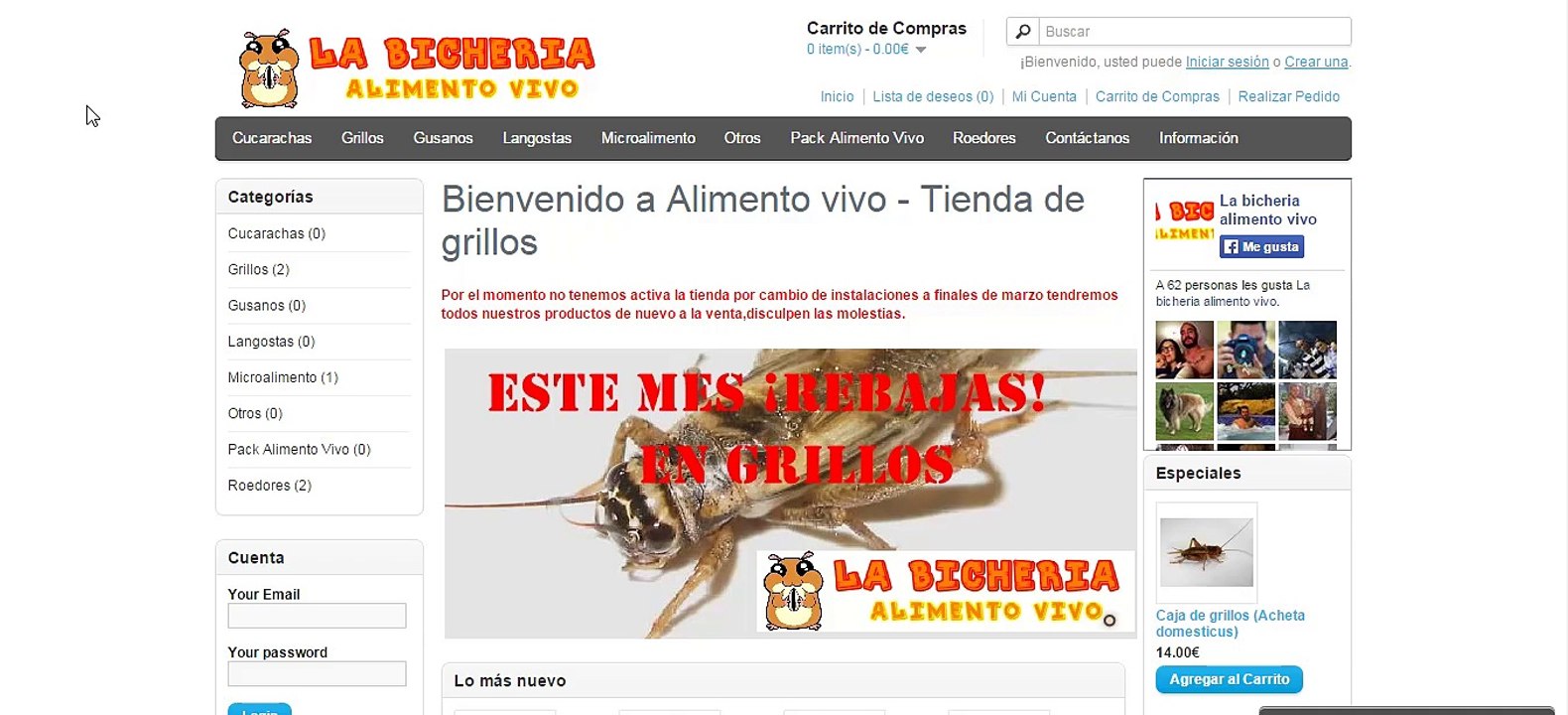alimento vivo para reptiles de alta calidad