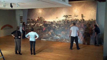 Démontage de l’œuvre monumentale de Francis Tattegrain