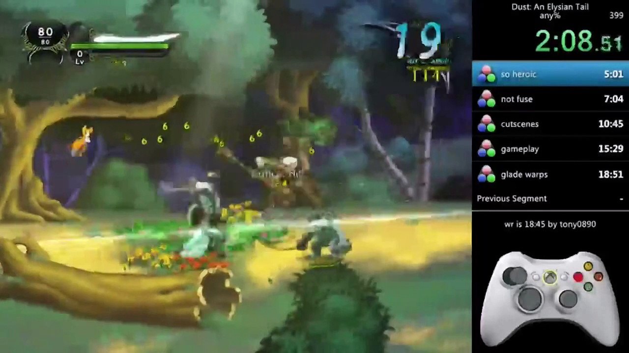 Speed Game Hors-série: Dust an Elysian Tail Any% Warp en 18:41