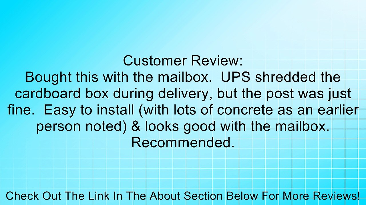 Architectural Mailboxes Oasis In-ground Post, Graphite Bronze Review