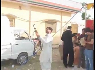 Punjabi Marriage  & Firing Bolts as rain