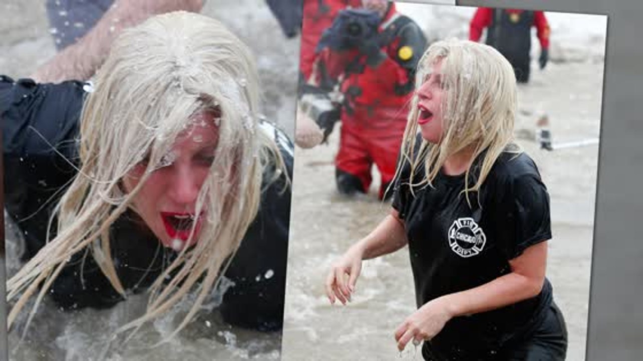Lady Gaga Takes the Polar Plunge in Chicago