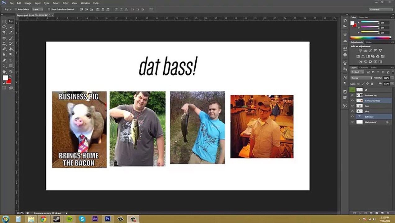 ---Photoshop CS6 Tutorial - 55 - Linking Layers like a Pro -
