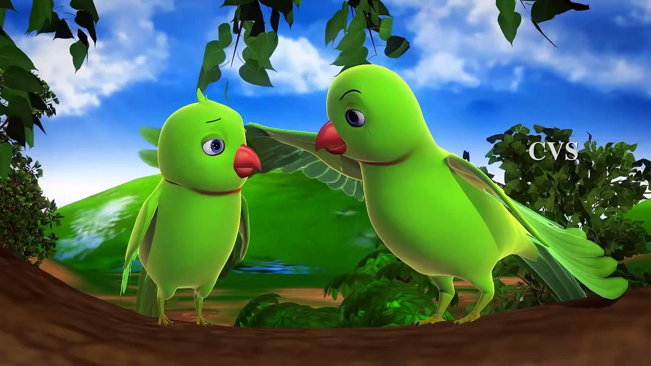 Chitti Chilakamma Parrots 3D Animation Telugu Rhymes for children with lyrics