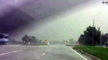 Lightning Strikes Beside Car!