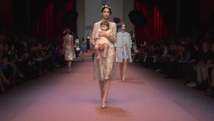 Moms & Kids Walk The Runway For Dolce & Gabbana Fashion Show