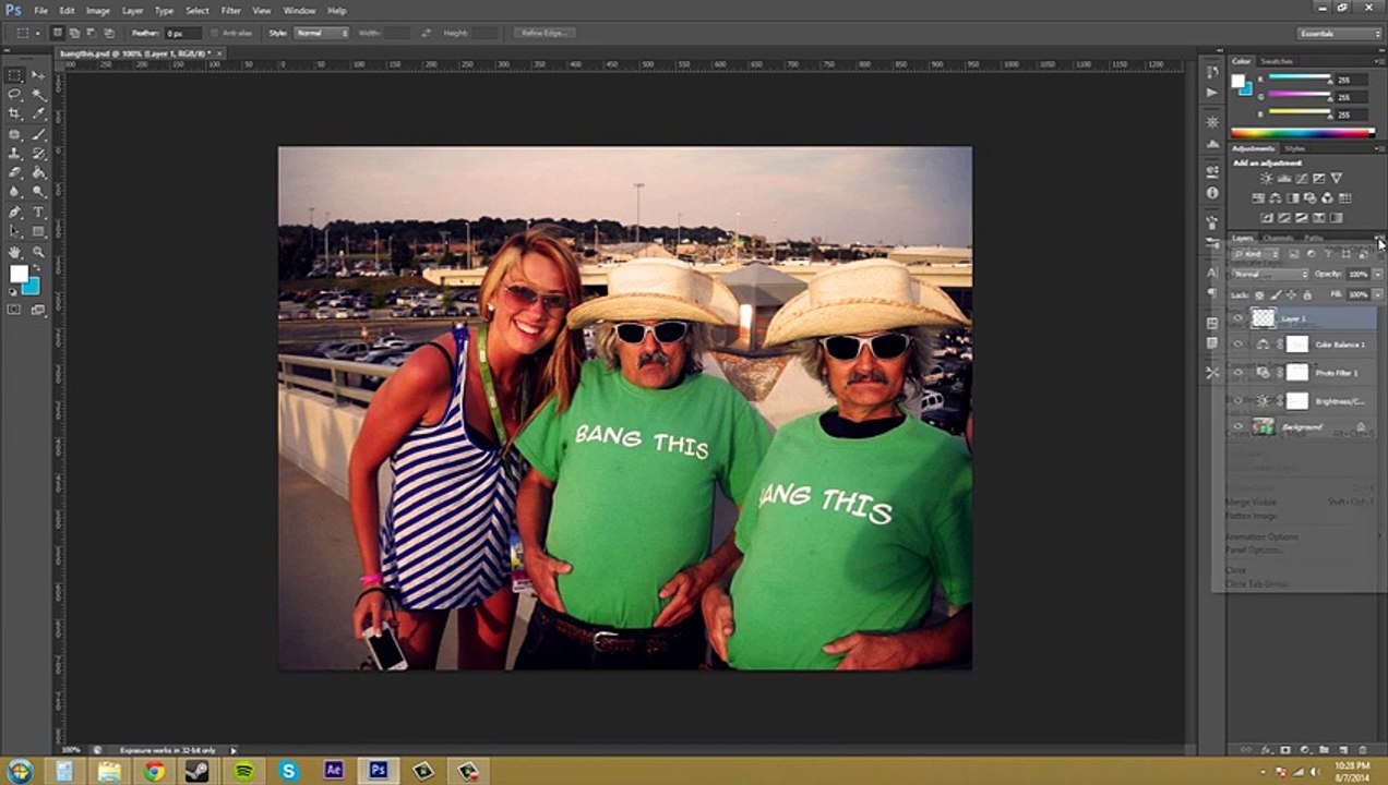 ---Photoshop CS6 Tutorial - 72 - Composite Images from Adjustment