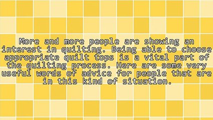 Things To Know About Making Quilt Tops