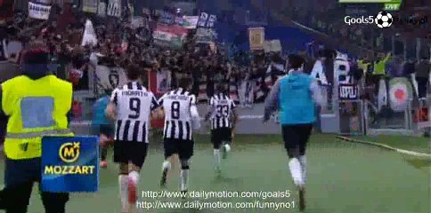 Carlos Tevez Amazing Free Kick Goal AS Roma 0 - 1 Juventus Serie A 2-3-2015