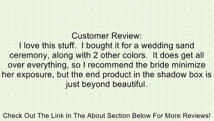 Weddingstar Crystalline Quartz Sand, Deep Black Review