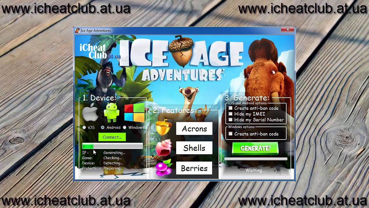Ice Age Generator Ressourcen 2015 | Acronis, Muscheln, Beeren Hack-Tool! Deutsch