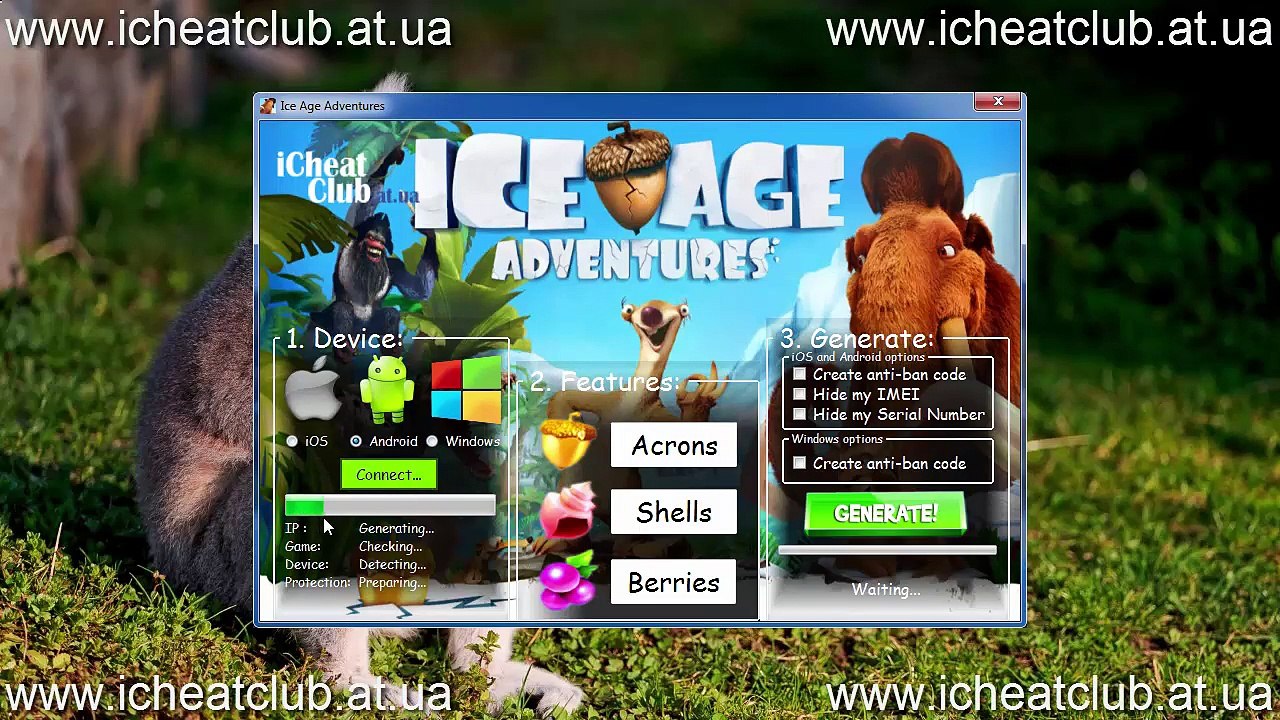 Ice Age Generator Ressourcen 2015 | Acronis, Muscheln, Beeren Hack-Tool! Deutsch