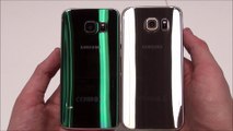 Samsung Galaxy S6 Edge (Emerald Green) vs Samsung Galaxy S6 (Aluminium Gold)