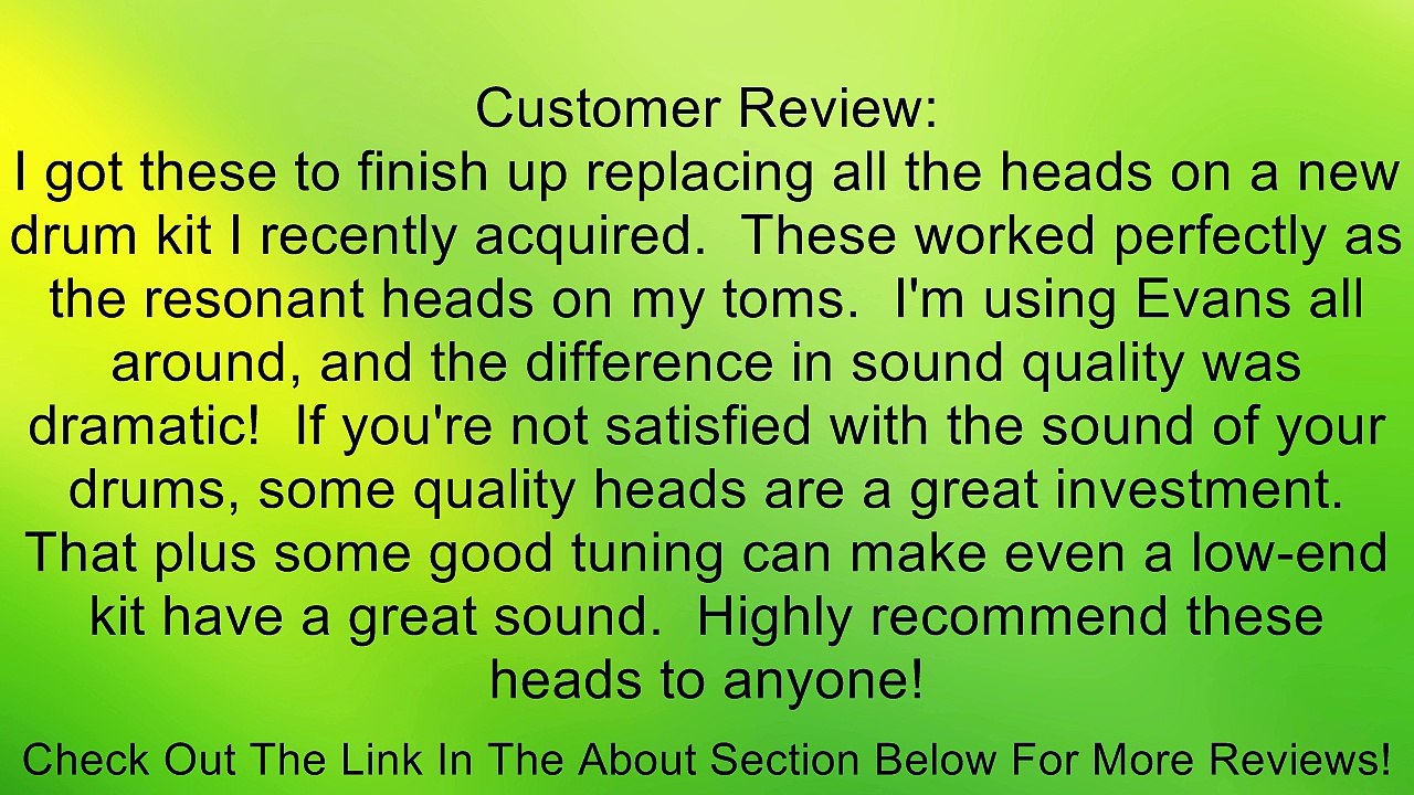 Evans G1 Tompack Clear, Standard (12 inch, 13 inch, 16 inch) Review