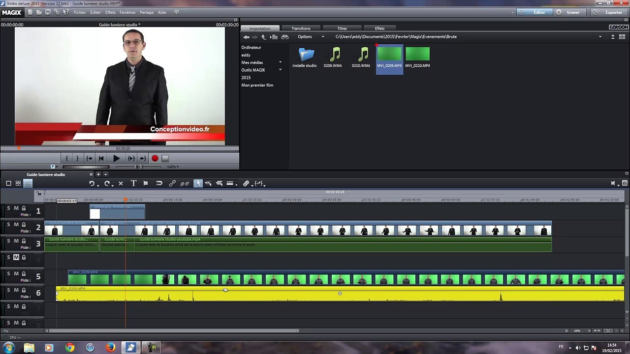 Formation montage video sous magix deluxe