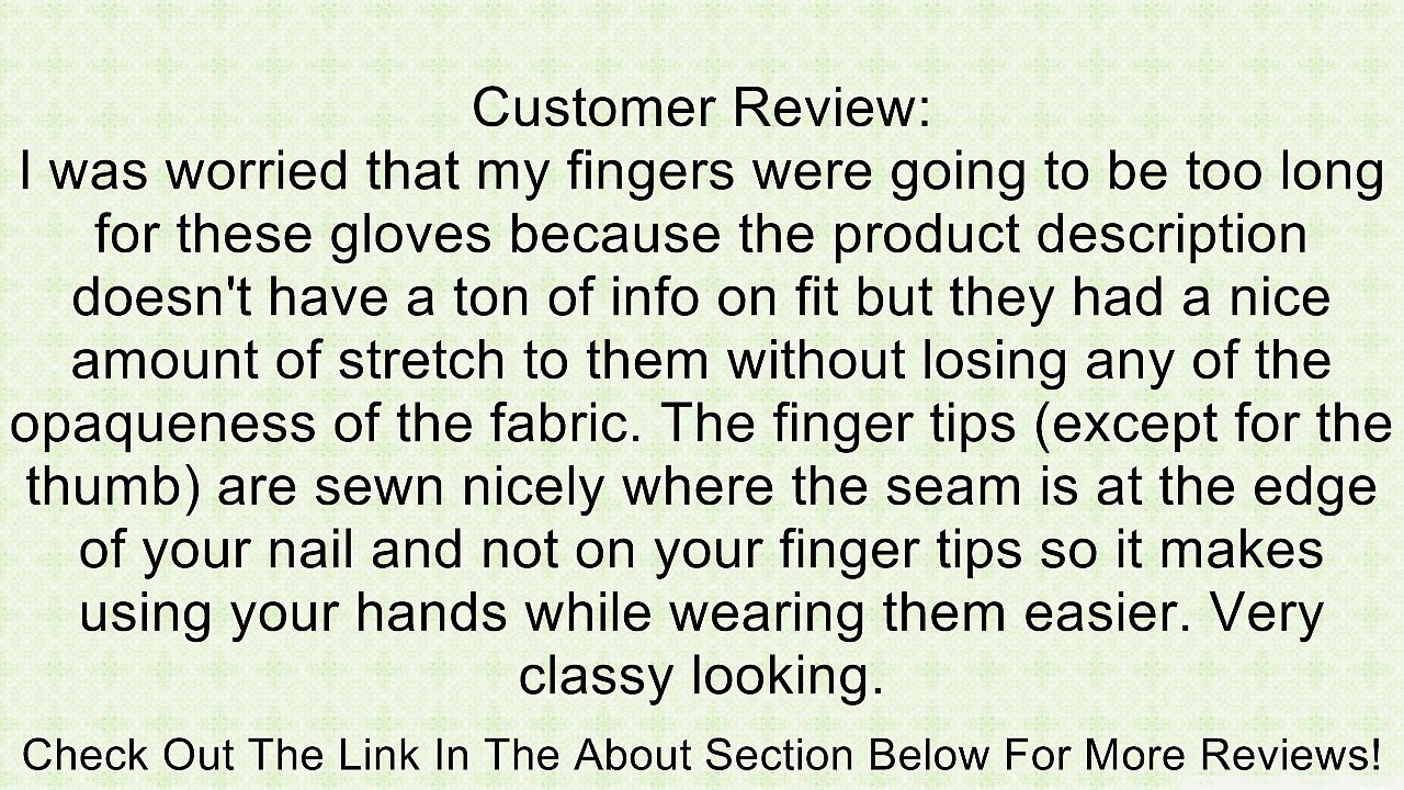 OLT Fashion 19 Inch Long Satin Over the Elbow Length Glove Review