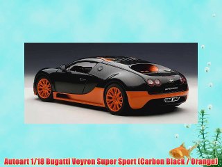 Autoart 1/18 Bugatti Veyron Super Sport (Carbon Black / Orange)