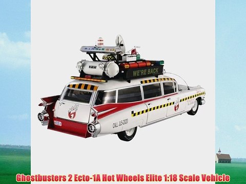 Ghostbusters 2 Ecto-1A Hot Wheels Elite 1:18 Scale Vehicle